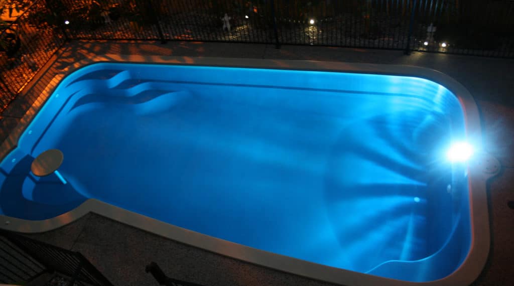 Night light in the pool — Darwin Fibreglass Pools & Spas In Winnellie, NT