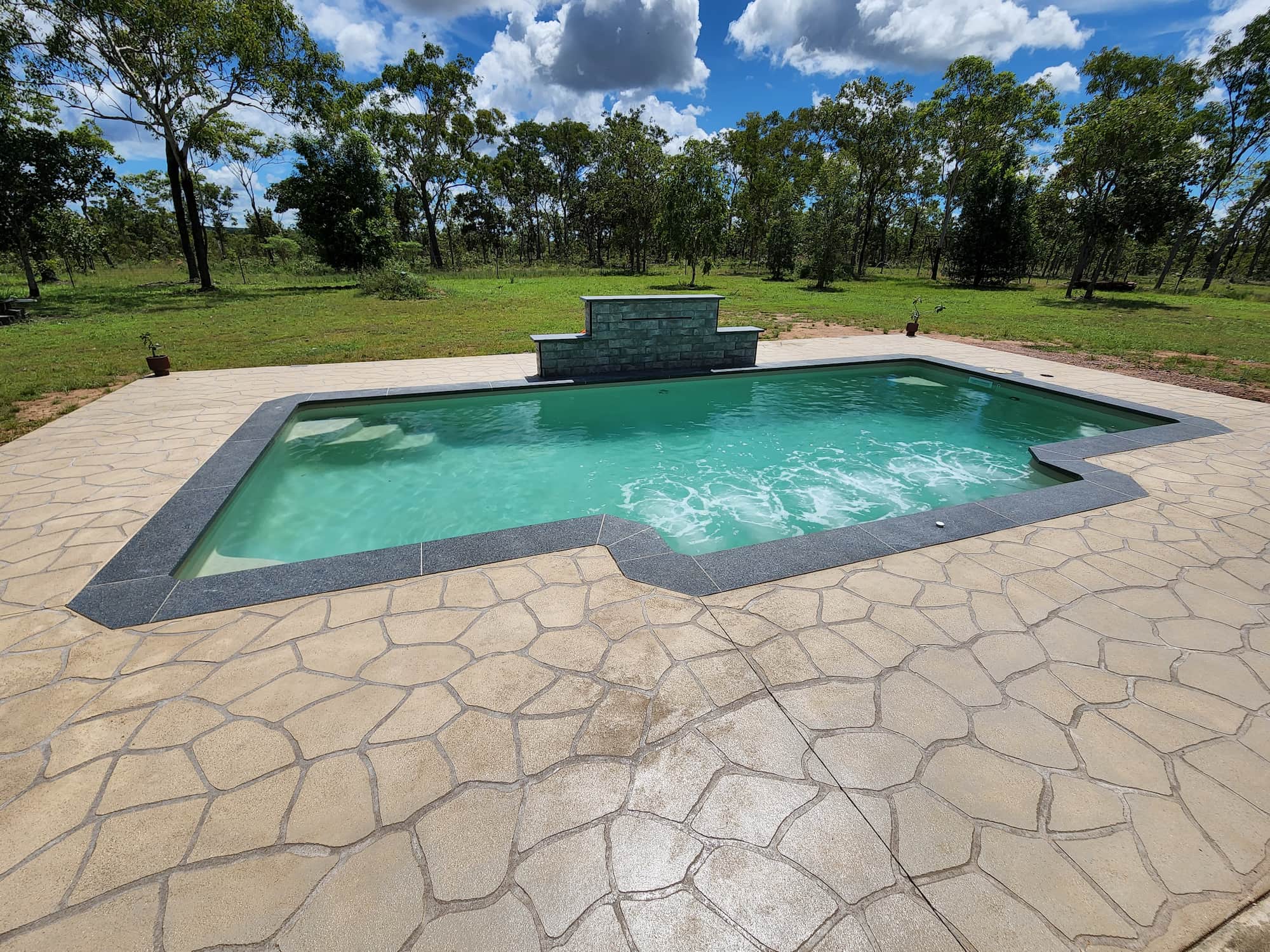 Majestic - Ivory Sand - Galaxy Coping Tiles - Water Feature